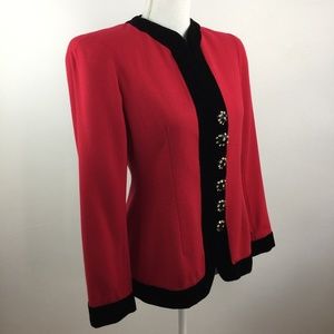 Carlisle Women’s Red/ Black Wool Coat, UK 8